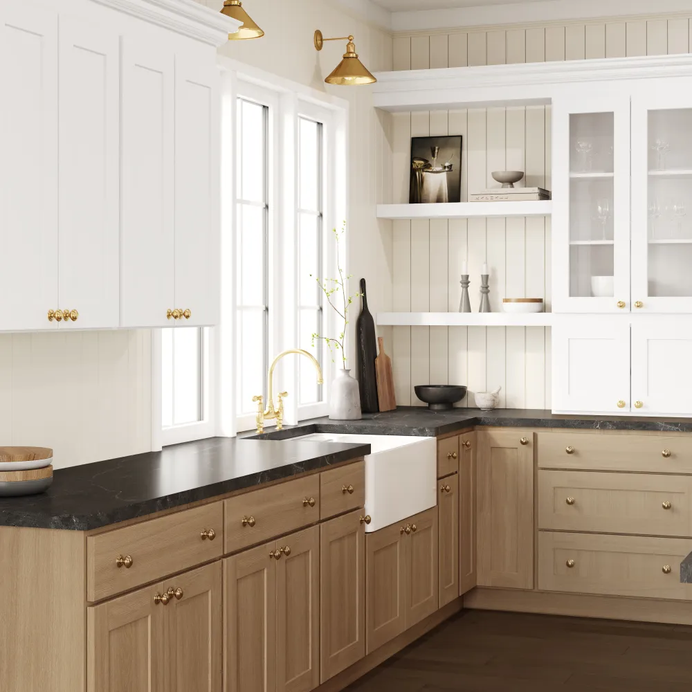 CNC Cabinetry — Luxor white kitchen with island