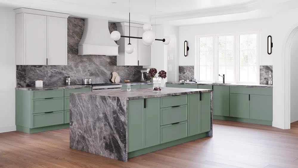 CNC Cabinetry — Newport sage green kitchen